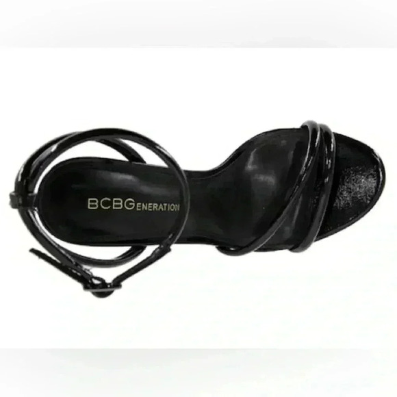 BCBG GENERATION Kendi Patent Platform Ankle Wrap Sandals Size: 10  MSRP $108 - Picture 4 of 6
